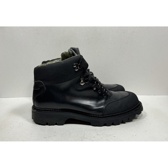 Cole Haan Hiker Boots Black Leather Rugged Lug Sole Men's Size 11 2354 Brazil